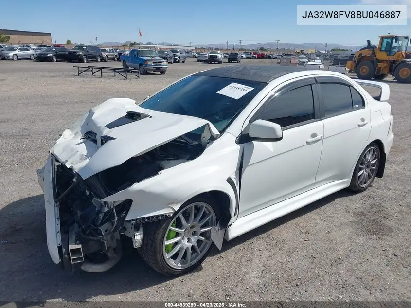 2011 Mitsubishi Lancer Evolution Gsr VIN: JA32W8FV8BU046887 Lot: 44939259