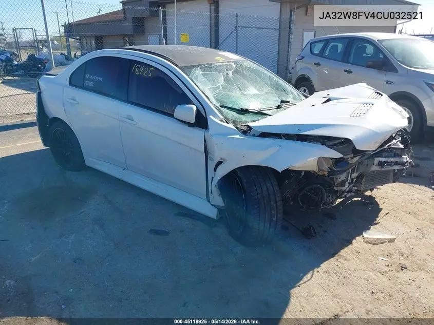 2012 Mitsubishi Lancer Evolution Gsr VIN: JA32W8FV4CU032521 Lot: 45118925