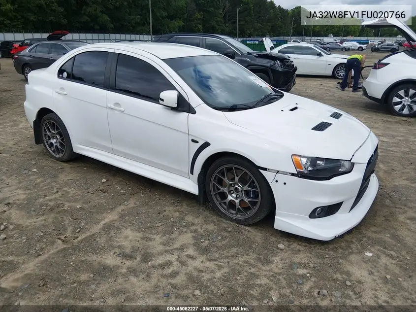 2015 Mitsubishi Lancer Evolution Gsr VIN: JA32W8FV1FU020766 Lot: 45062227
