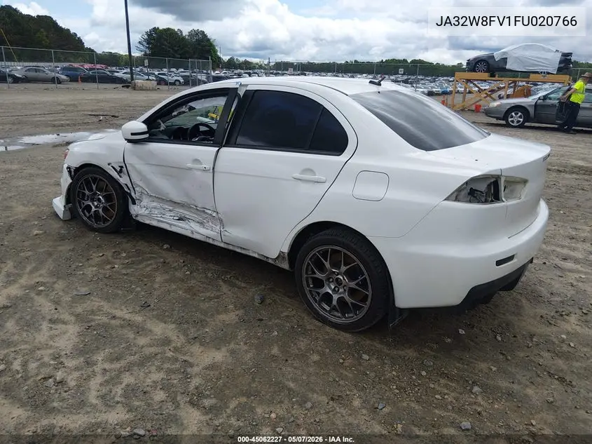 2015 Mitsubishi Lancer Evolution Gsr VIN: JA32W8FV1FU020766 Lot: 45062227