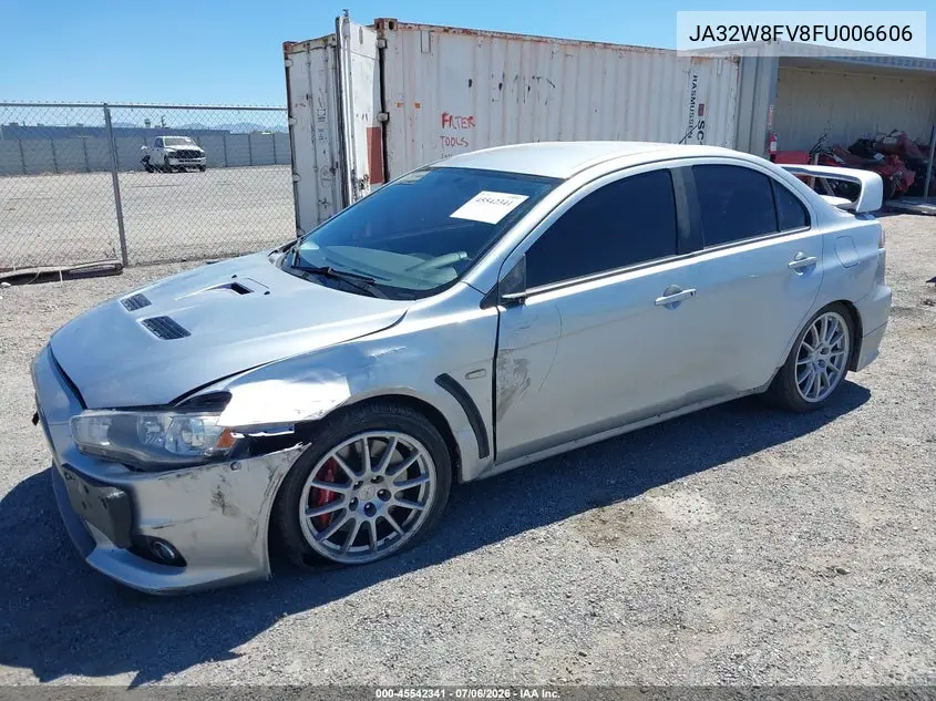 2015 Mitsubishi Lancer Evolution Gsr VIN: JA32W8FV8FU006606 Lot: 45542341