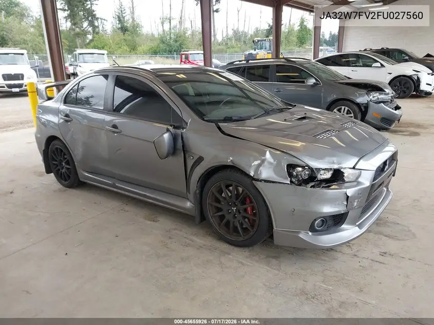 2015 Mitsubishi Lancer Evolution Final Edition VIN: JA32W7FV2FU027560 Lot: 45655926