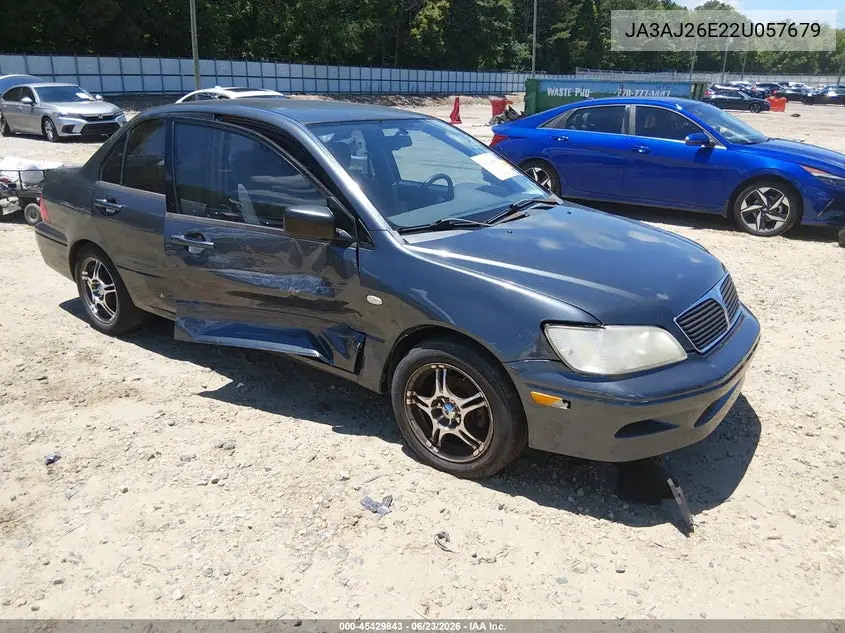 2002 Mitsubishi Lancer Es VIN: JA3AJ26E22U057679 Lot: 45429843