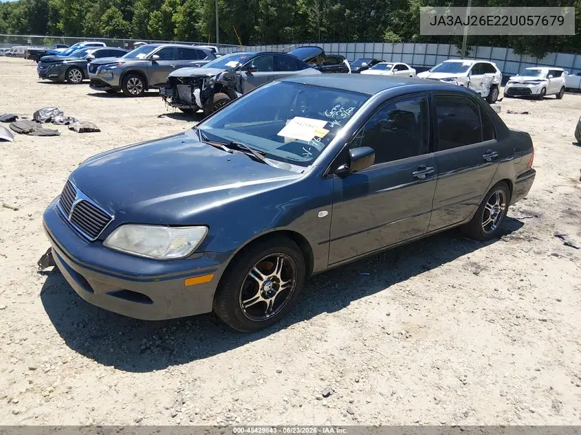 2002 Mitsubishi Lancer Es VIN: JA3AJ26E22U057679 Lot: 45429843