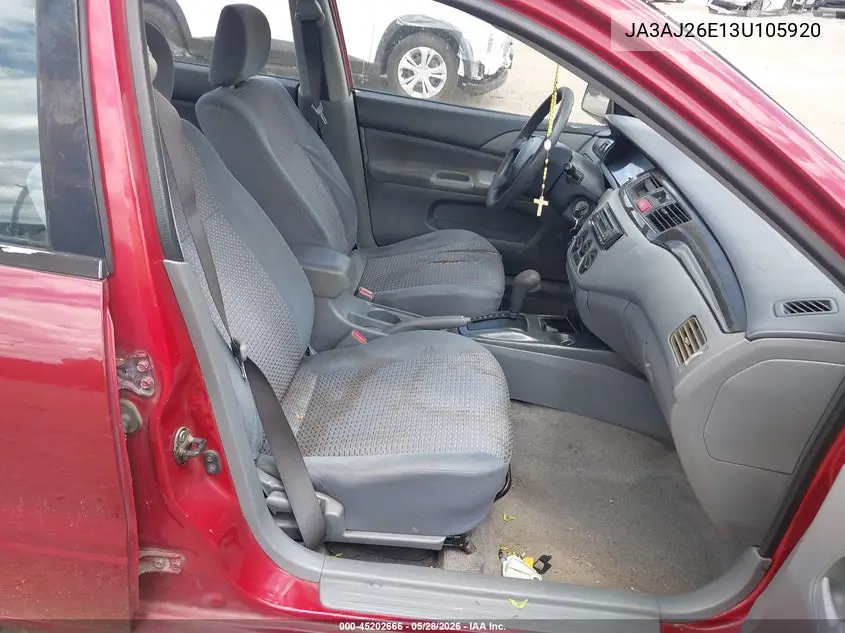 2003 Mitsubishi Lancer Es VIN: JA3AJ26E13U105920 Lot: 45202666