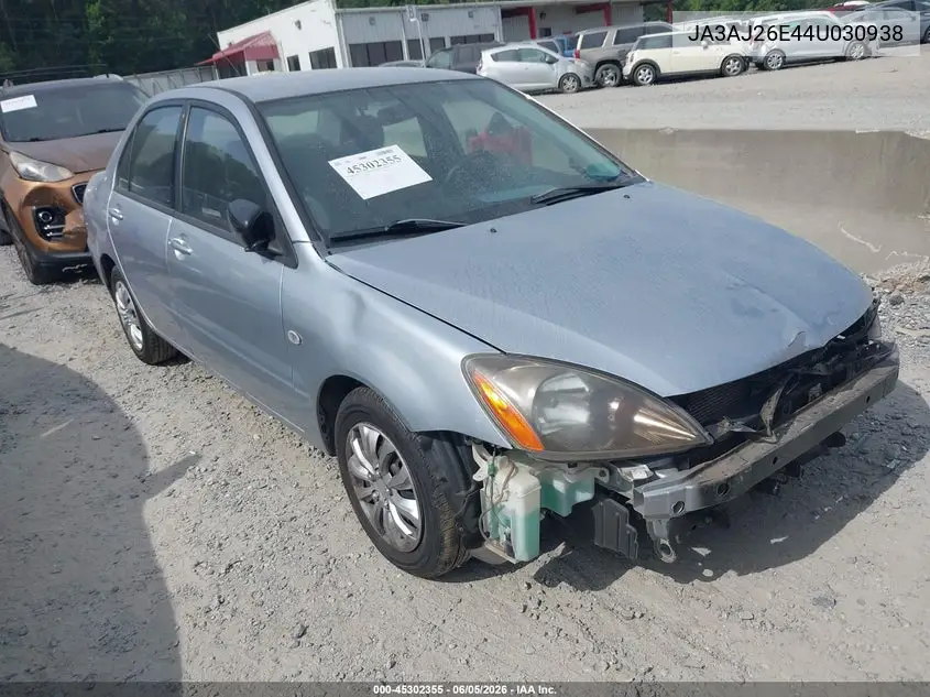 2004 Mitsubishi Lancer Es VIN: JA3AJ26E44U030938 Lot: 45302355