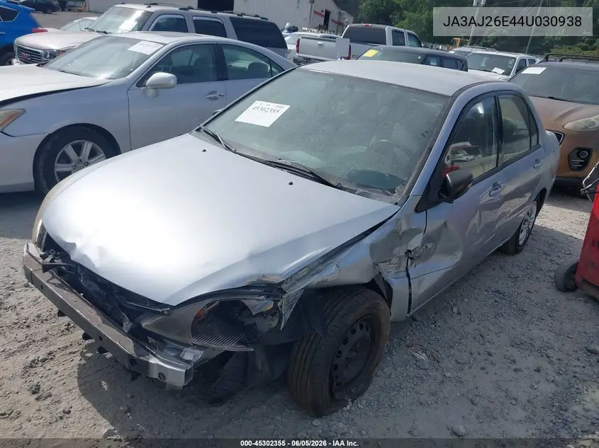 2004 Mitsubishi Lancer Es VIN: JA3AJ26E44U030938 Lot: 45302355