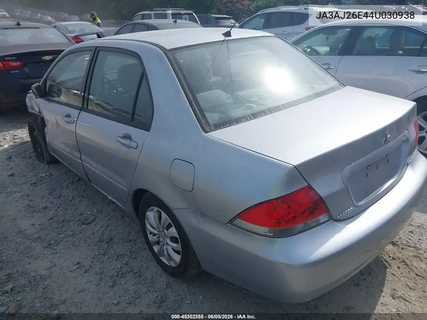 2004 Mitsubishi Lancer Es VIN: JA3AJ26E44U030938 Lot: 45302355