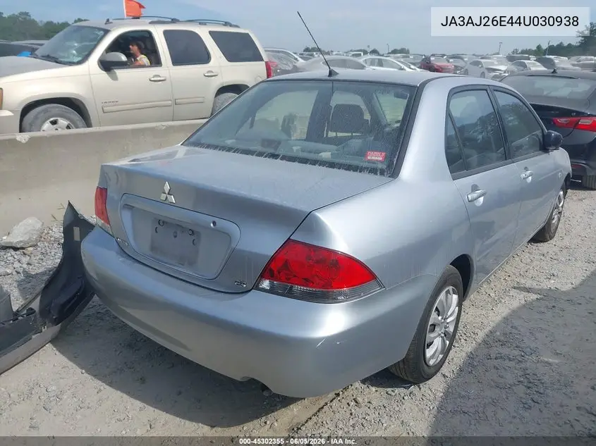 2004 Mitsubishi Lancer Es VIN: JA3AJ26E44U030938 Lot: 45302355