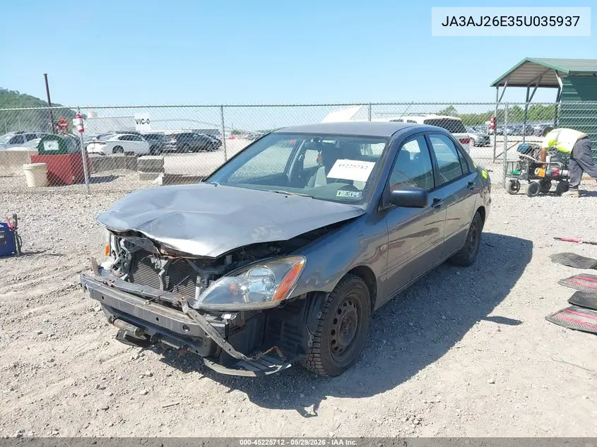 2005 Mitsubishi Lancer Es VIN: JA3AJ26E35U035937 Lot: 45225712