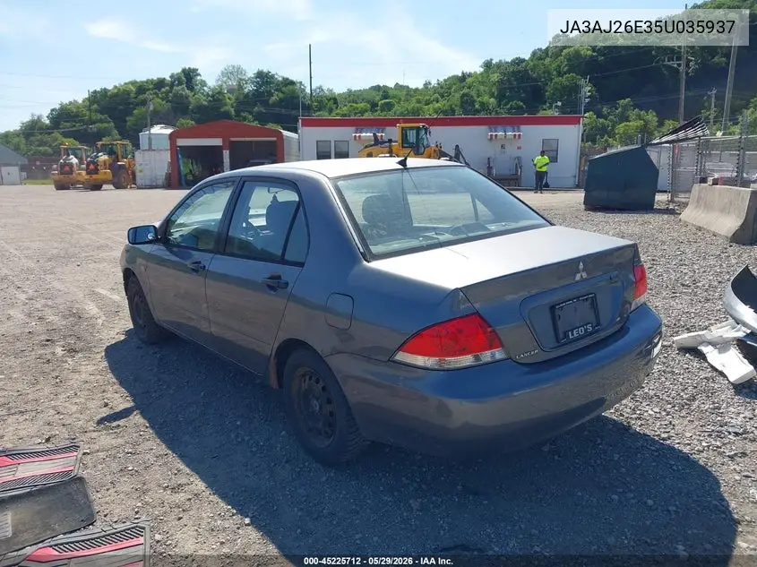 2005 Mitsubishi Lancer Es VIN: JA3AJ26E35U035937 Lot: 45225712