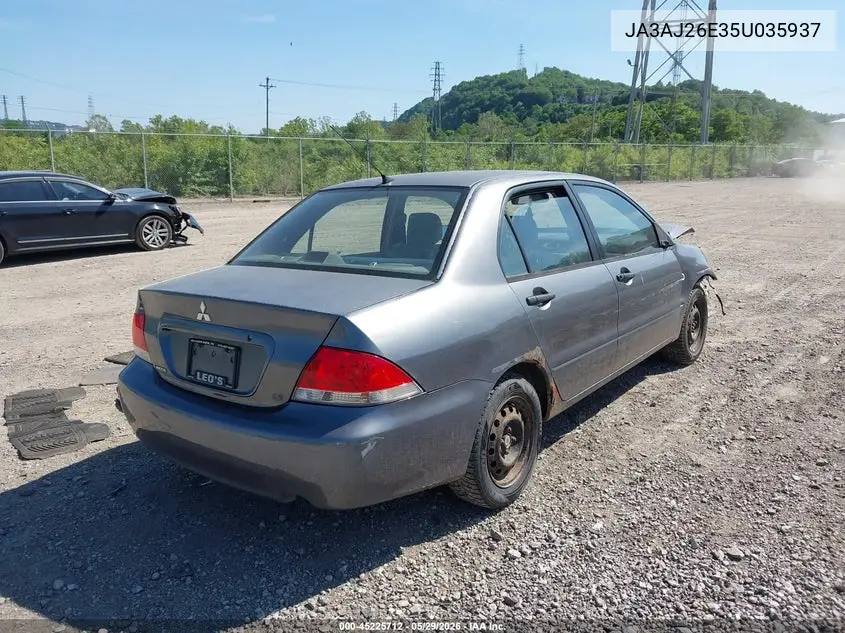2005 Mitsubishi Lancer Es VIN: JA3AJ26E35U035937 Lot: 45225712