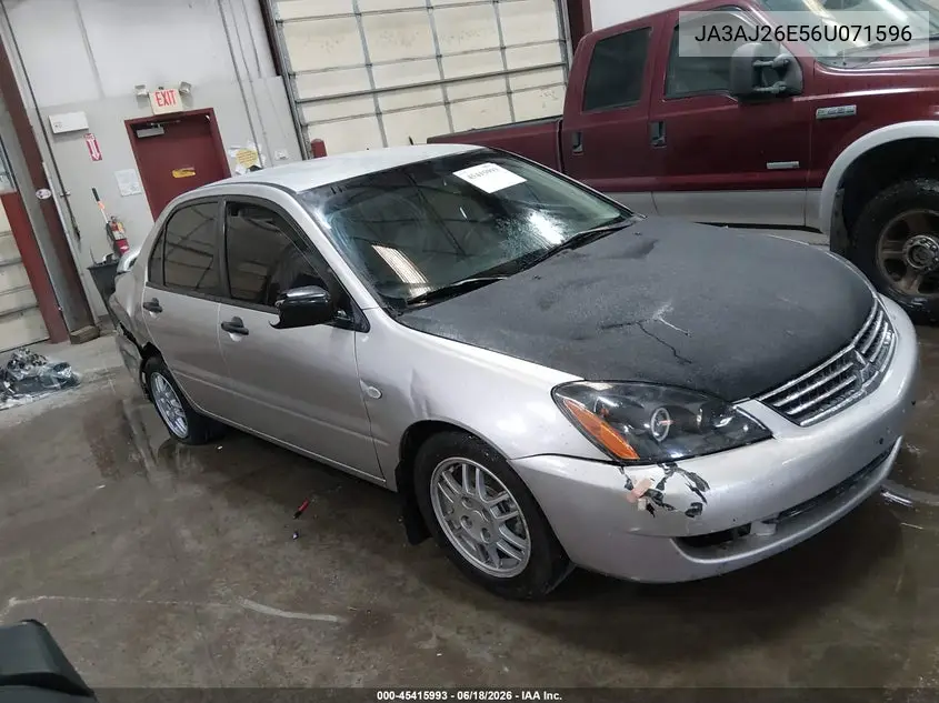 2006 Mitsubishi Lancer Es/Se VIN: JA3AJ26E56U071596 Lot: 45415993
