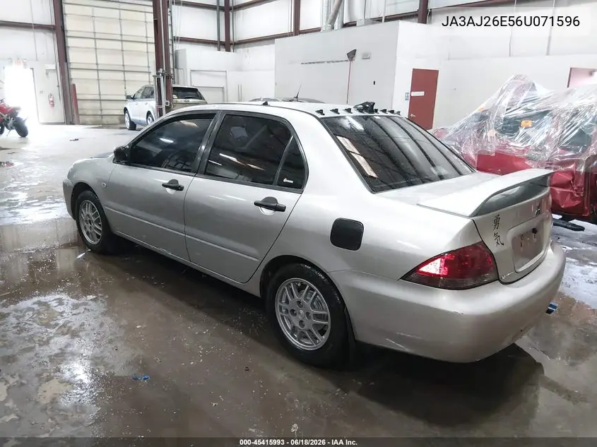 2006 Mitsubishi Lancer Es/Se VIN: JA3AJ26E56U071596 Lot: 45415993
