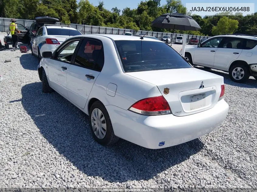 2006 Mitsubishi Lancer Es/Se VIN: JA3AJ26EX6U066488 Lot: 45649253