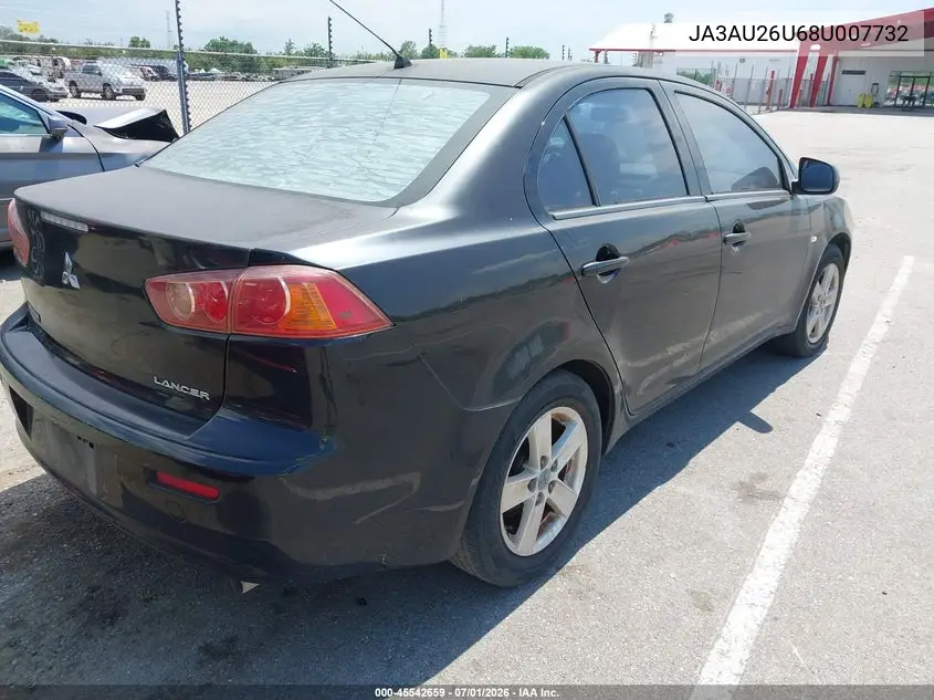 2008 Mitsubishi Lancer De/Es VIN: JA3AU26U68U007732 Lot: 45542659