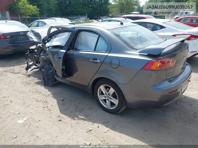 2009 Mitsubishi Lancer Es/Es-Sport VIN: JA3AU26U99U039267 Lot: 45243273