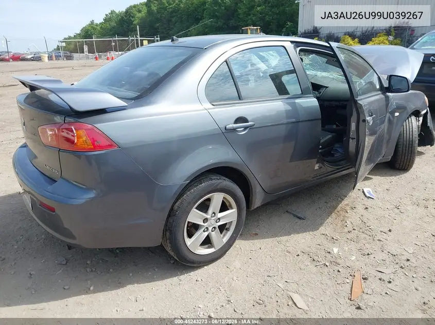 2009 Mitsubishi Lancer Es/Es-Sport VIN: JA3AU26U99U039267 Lot: 45243273