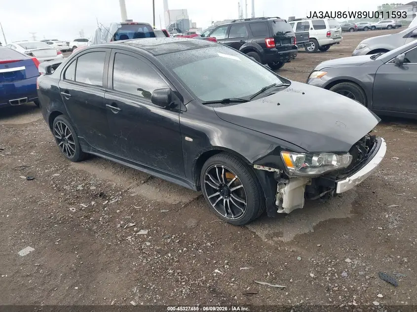 2009 Mitsubishi Lancer Gts VIN: JA3AU86W89U011593 Lot: 45327455