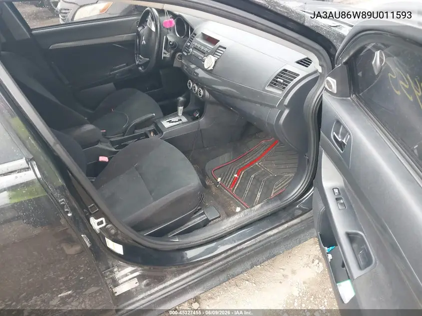 2009 Mitsubishi Lancer Gts VIN: JA3AU86W89U011593 Lot: 45327455