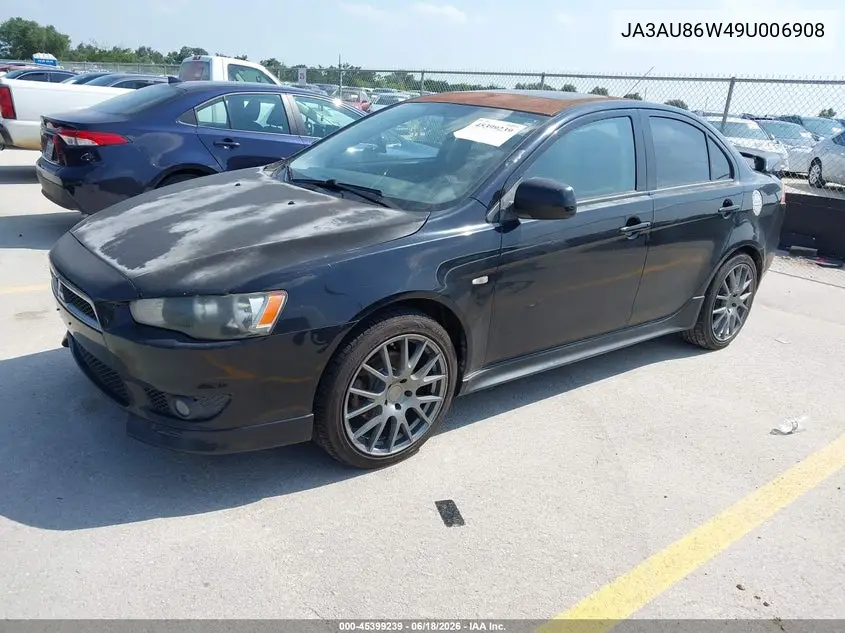 2009 Mitsubishi Lancer Gts VIN: JA3AU86W49U006908 Lot: 45399239