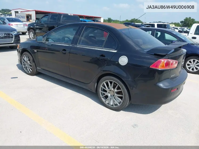 2009 Mitsubishi Lancer Gts VIN: JA3AU86W49U006908 Lot: 45399239