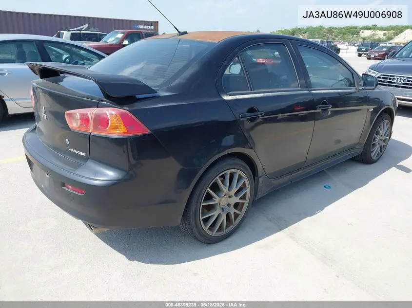 2009 Mitsubishi Lancer Gts VIN: JA3AU86W49U006908 Lot: 45399239