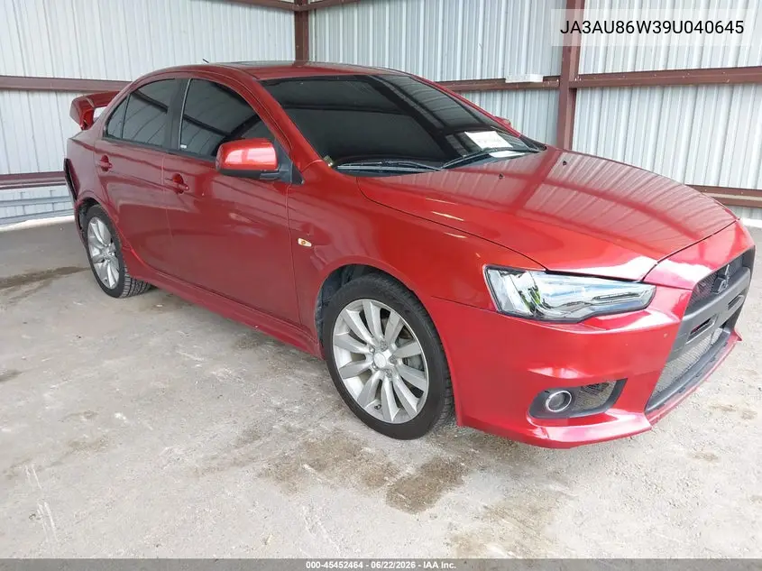 2009 Mitsubishi Lancer Gts VIN: JA3AU86W39U040645 Lot: 45452464