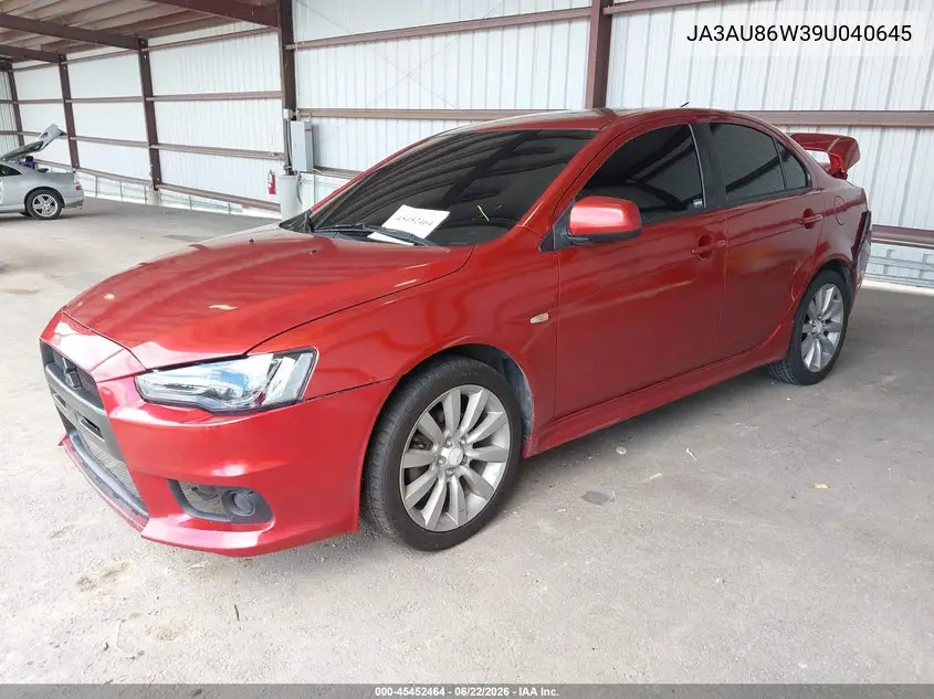 2009 Mitsubishi Lancer Gts VIN: JA3AU86W39U040645 Lot: 45452464