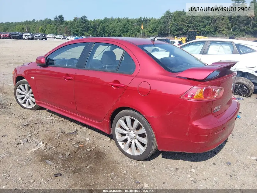 2009 Mitsubishi Lancer Gts VIN: JA3AU86W49U012904 Lot: 45454803