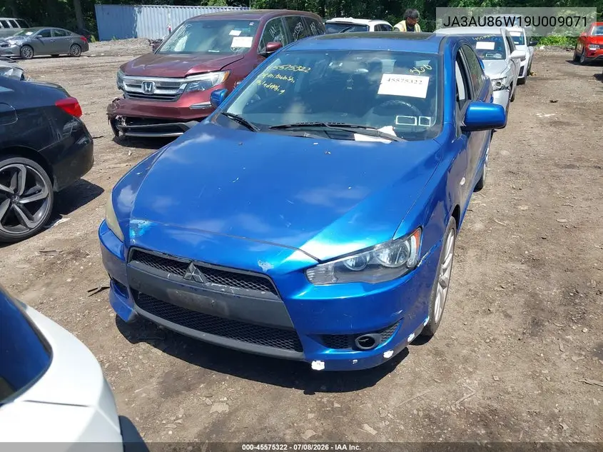 2009 Mitsubishi Lancer Gts VIN: JA3AU86W19U009071 Lot: 45575322
