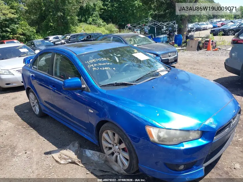 2009 Mitsubishi Lancer Gts VIN: JA3AU86W19U009071 Lot: 45575322