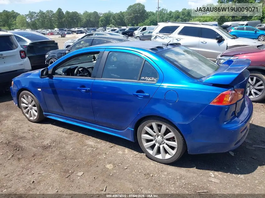 2009 Mitsubishi Lancer Gts VIN: JA3AU86W19U009071 Lot: 45575322