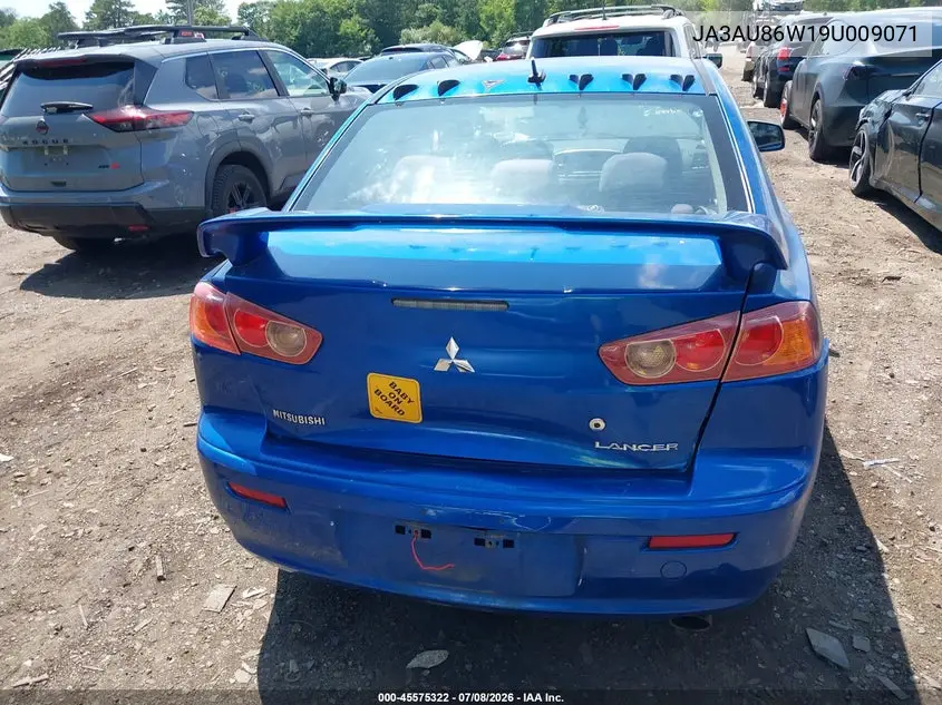 2009 Mitsubishi Lancer Gts VIN: JA3AU86W19U009071 Lot: 45575322