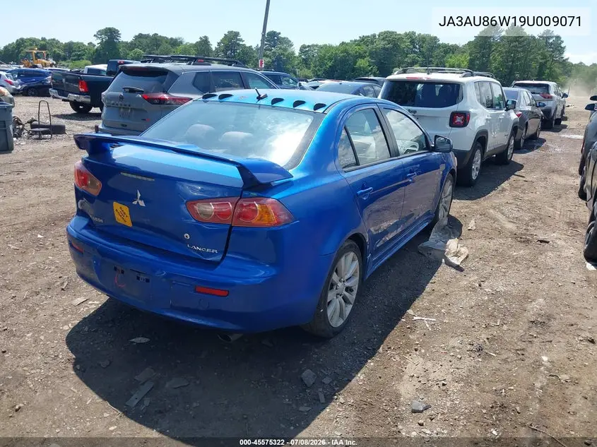 2009 Mitsubishi Lancer Gts VIN: JA3AU86W19U009071 Lot: 45575322