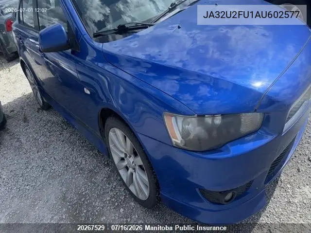 2010 Mitsubishi Lancer Se VIN: JA32U2FU1AU602577 Lot: 20267529