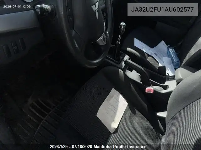 2010 Mitsubishi Lancer Se VIN: JA32U2FU1AU602577 Lot: 20267529