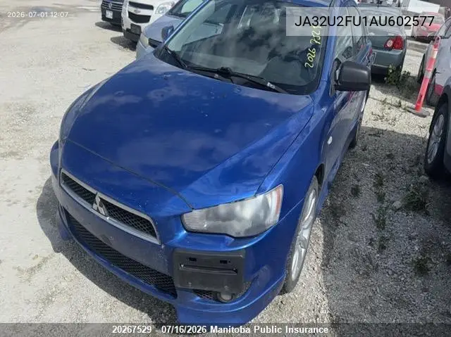 2010 Mitsubishi Lancer Se VIN: JA32U2FU1AU602577 Lot: 20267529