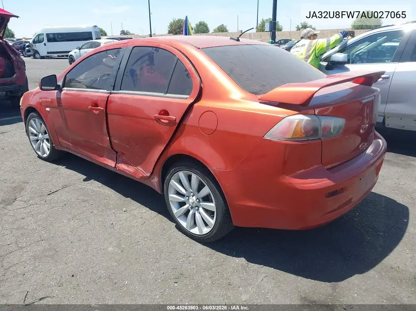 2010 Mitsubishi Lancer Gts VIN: JA32U8FW7AU027065 Lot: 45263503