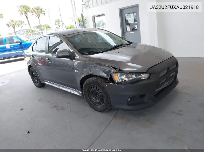2010 Mitsubishi Lancer Es VIN: JA32U2FUXAU021918 Lot: 45265955