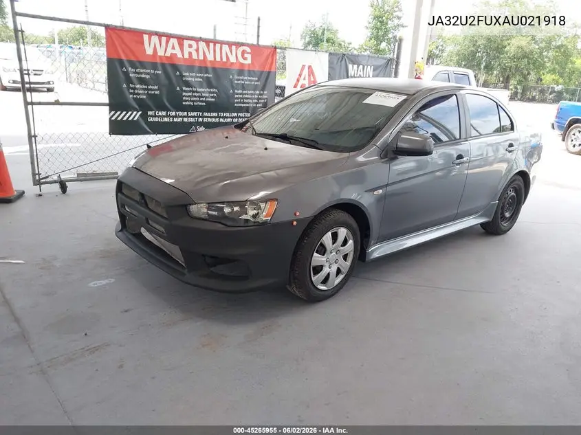 2010 Mitsubishi Lancer Es VIN: JA32U2FUXAU021918 Lot: 45265955