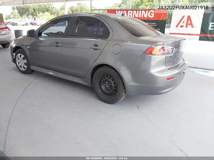 2010 Mitsubishi Lancer Es VIN: JA32U2FUXAU021918 Lot: 45265955
