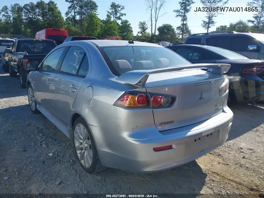 2010 Mitsubishi Lancer Gts VIN: JA32U8FW7AU014865 Lot: 45273092