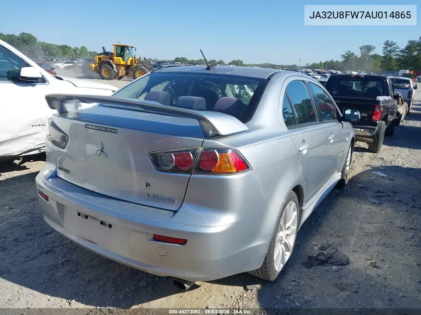 2010 Mitsubishi Lancer Gts VIN: JA32U8FW7AU014865 Lot: 45273092