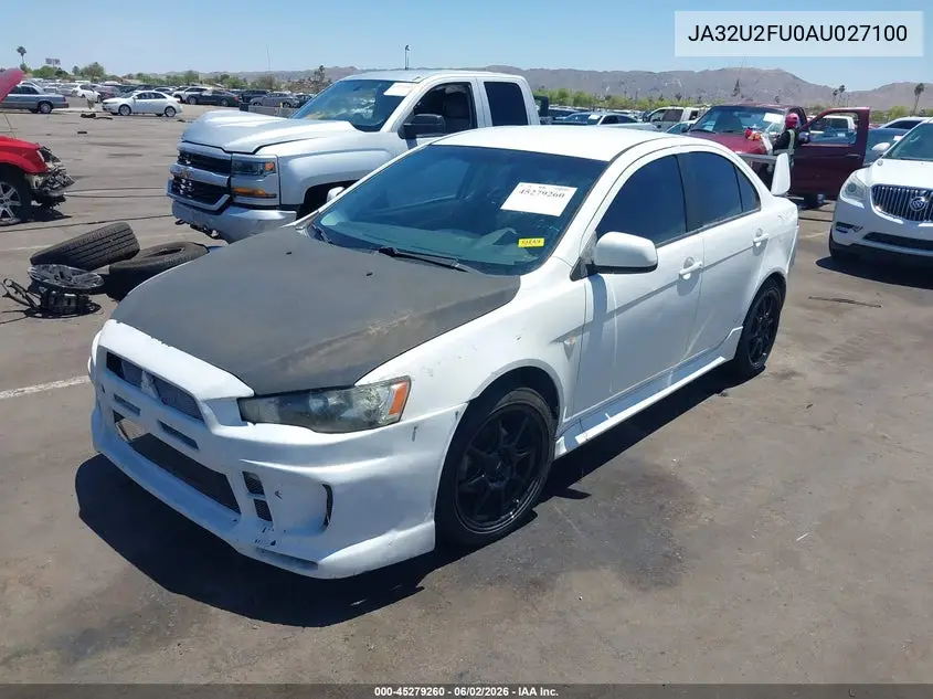 2010 Mitsubishi Lancer Es VIN: JA32U2FU0AU027100 Lot: 45279260