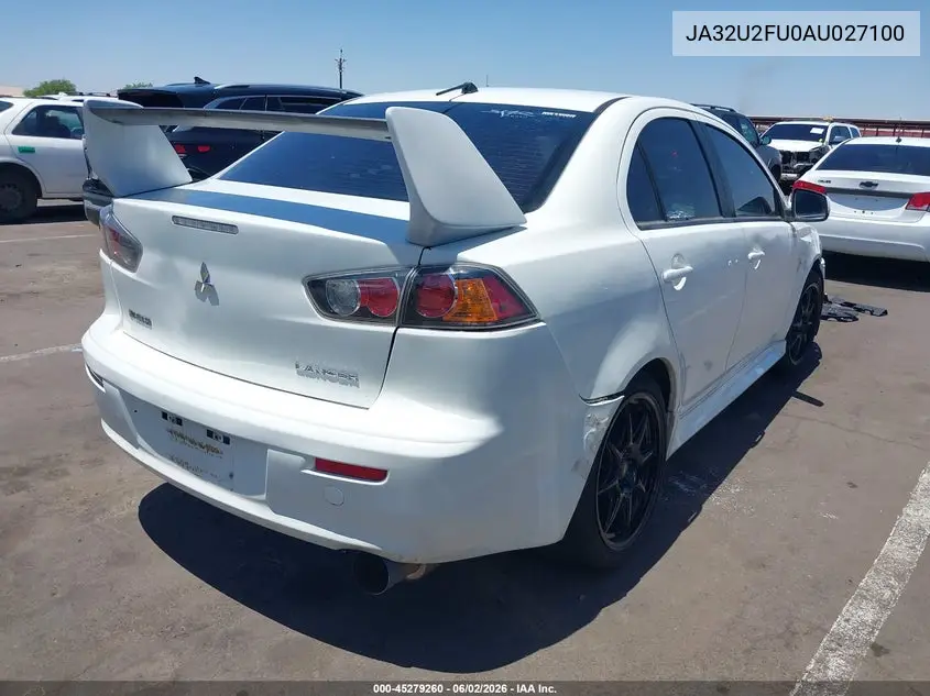 2010 Mitsubishi Lancer Es VIN: JA32U2FU0AU027100 Lot: 45279260