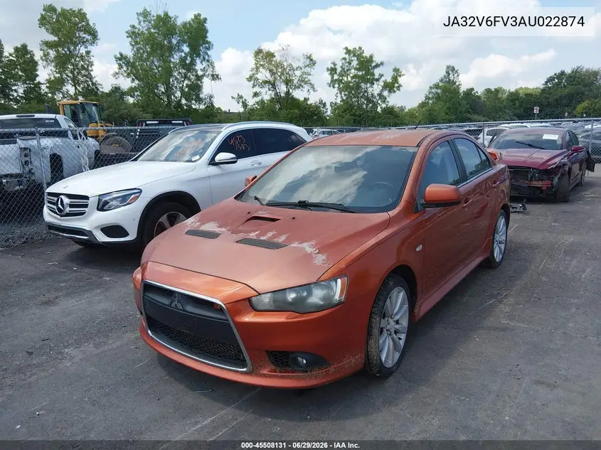2010 Mitsubishi Lancer Ralliart VIN: JA32V6FV3AU022874 Lot: 45508131