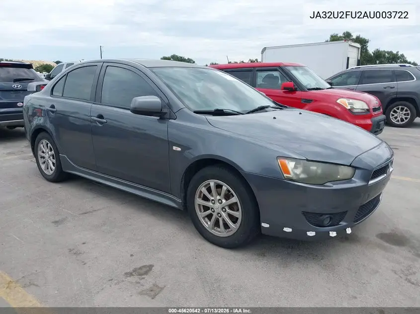2010 Mitsubishi Lancer Es VIN: JA32U2FU2AU003722 Lot: 45620542
