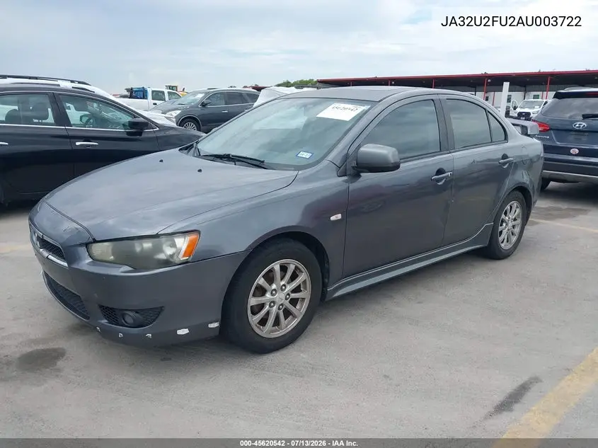 2010 Mitsubishi Lancer Es VIN: JA32U2FU2AU003722 Lot: 45620542