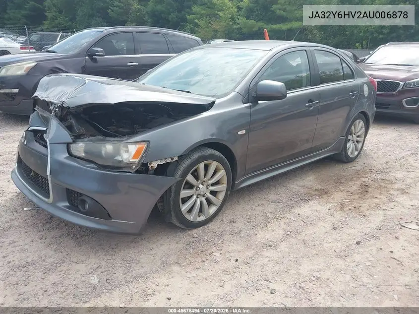 2010 Mitsubishi Lancer Sportback Ralliart VIN: JA32Y6HV2AU006878 Lot: 45675494